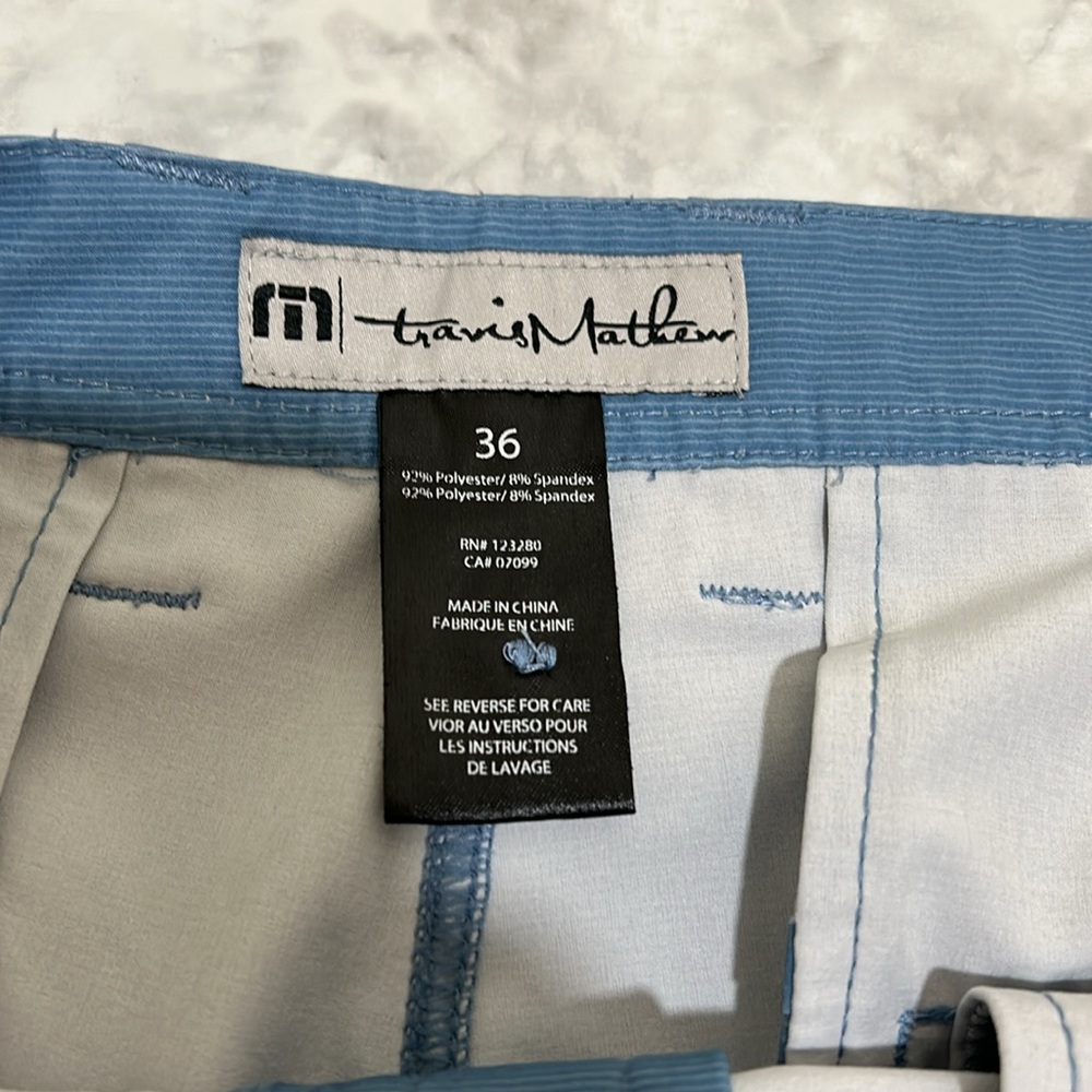 TRAVIS MATHEW MEN CASUAL BLUE PLAID SHORTS Sz 36 - Picture 5 of 9